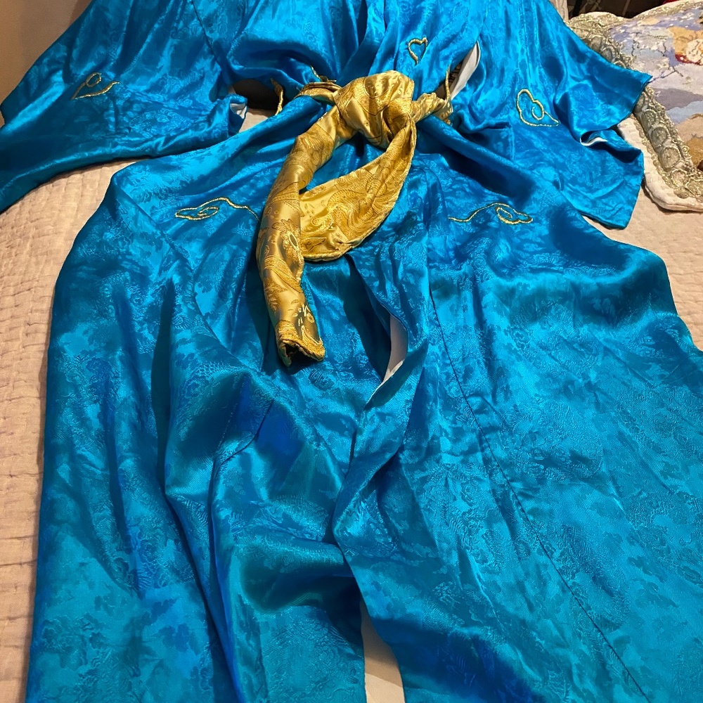 Chinese silk embroidered robe